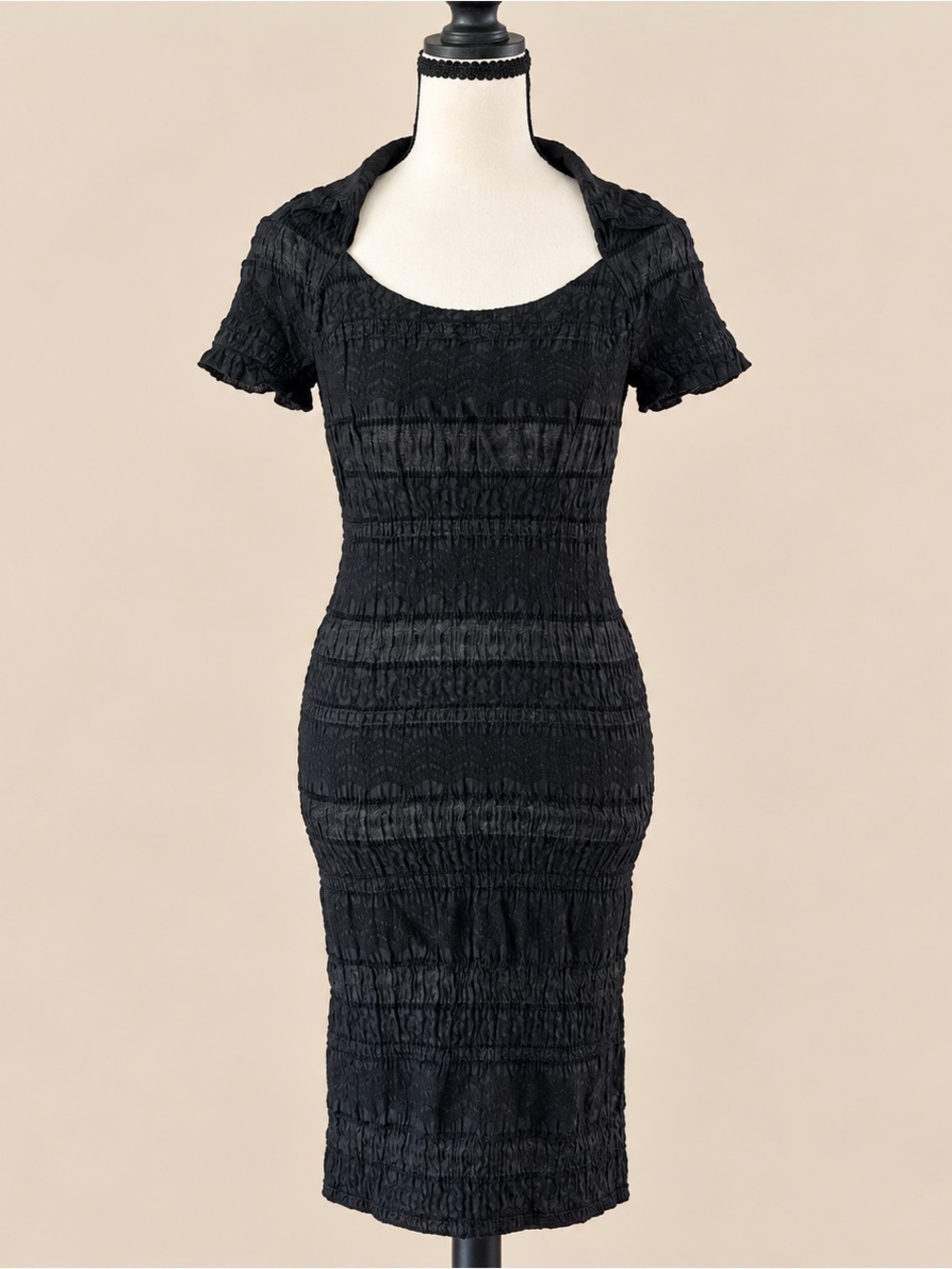 Whimsigoth 90s Grunge Revival Knit Mix Dress S